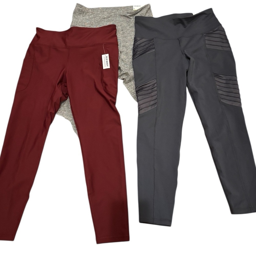 Old Navy Leggings Set of 3 7/8 Ankle NWT Size Large